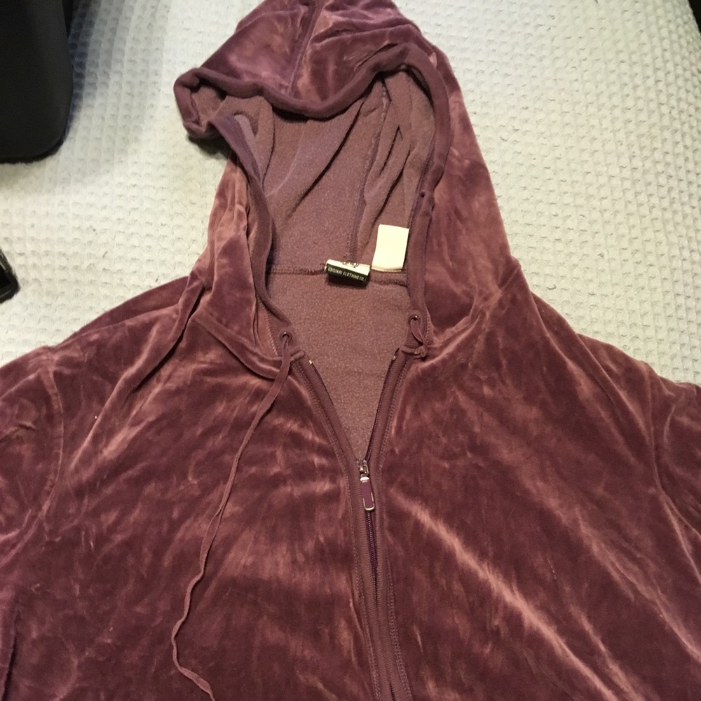 Route 66, Purple, velour zipped hoody, 3x